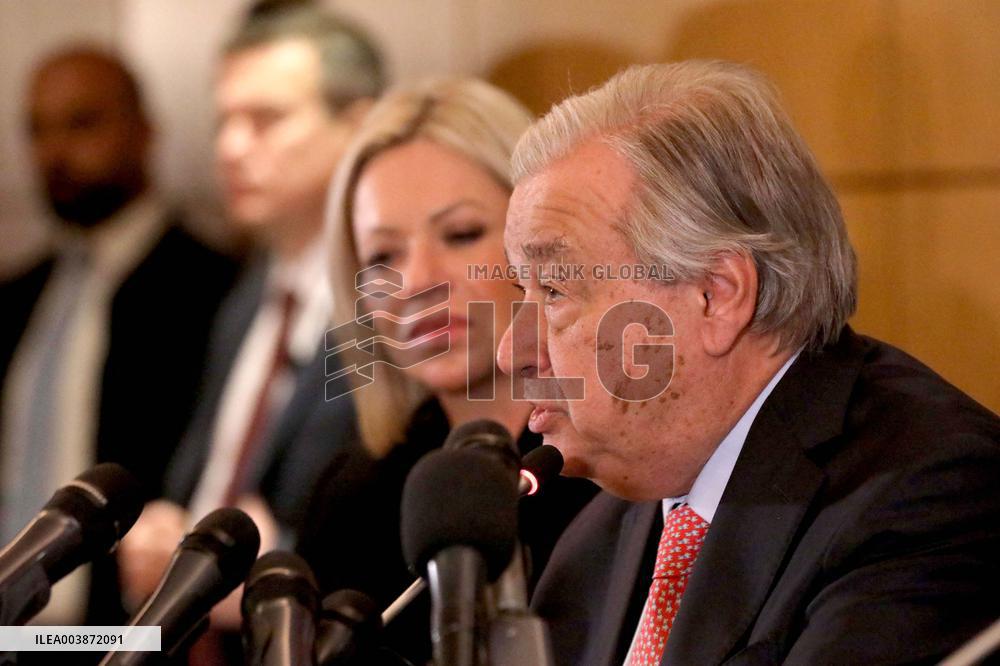 Antonio Guterres Press Conference - Beirut