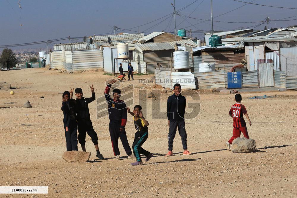 Syrian Refugees In Zaatari Refugee Camp - Jordan