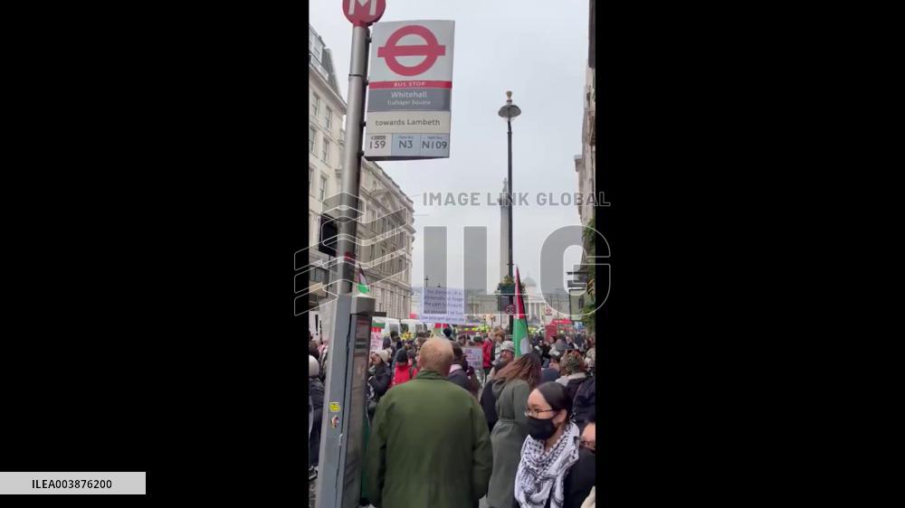 UK: Police Arrest Over 70 At Pro-Palestinian Rally In Central London 3