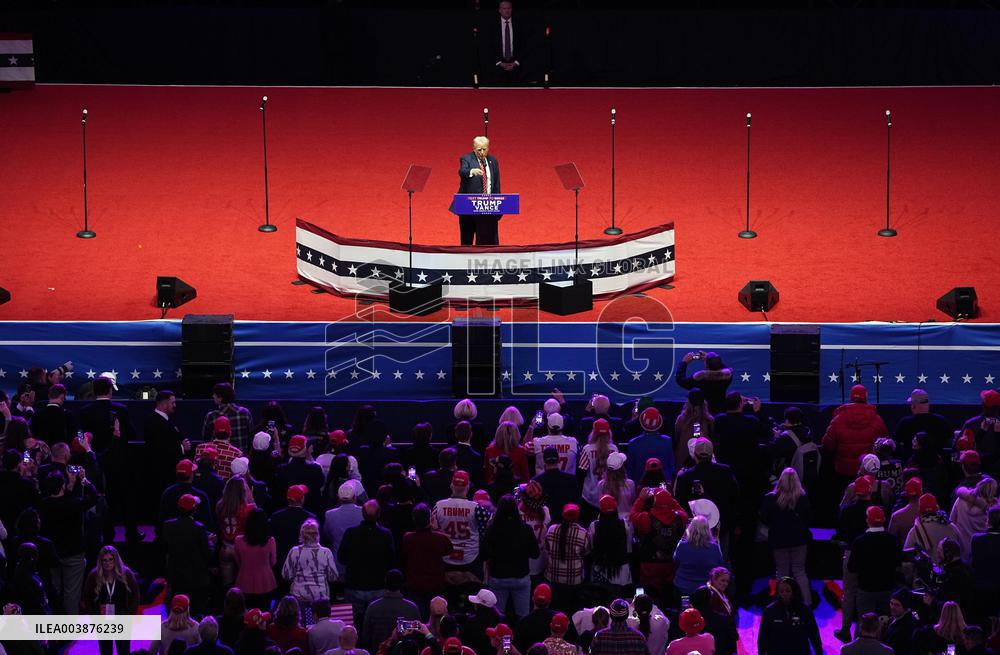 U.S. President-elect Donald Trump at rally