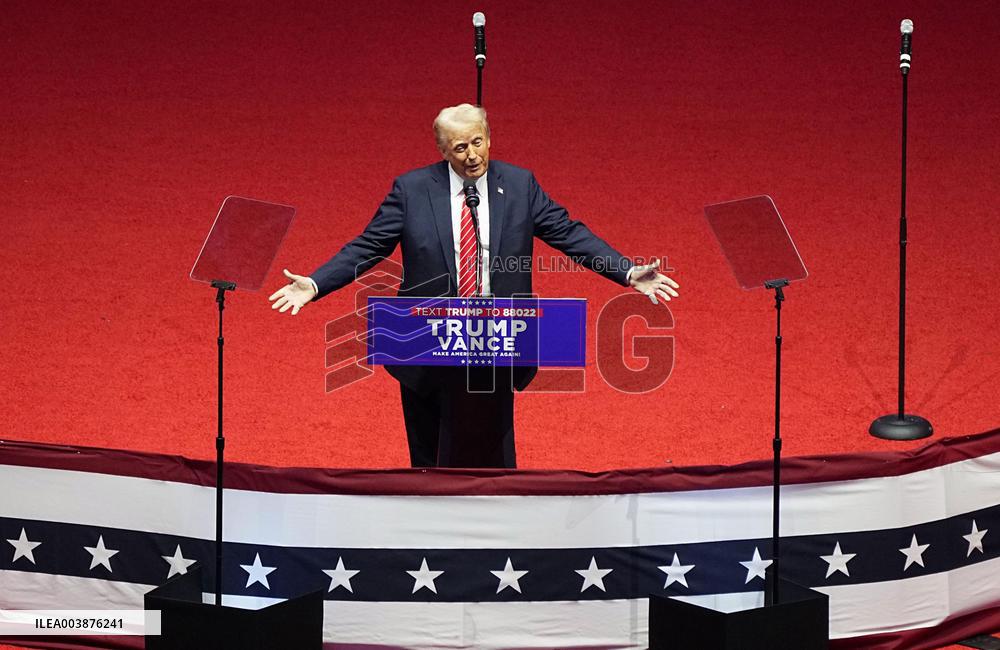 U.S. President-elect Donald Trump at rally