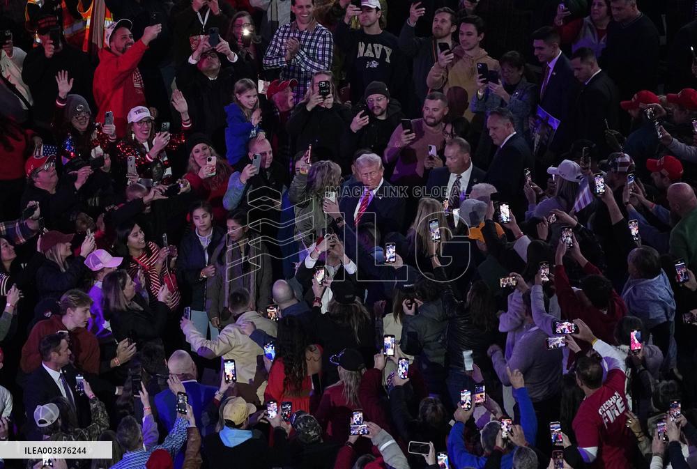 U.S. President-elect Donald Trump at rally