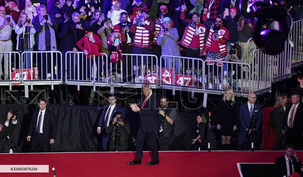 U.S. President-elect Donald Trump at rally