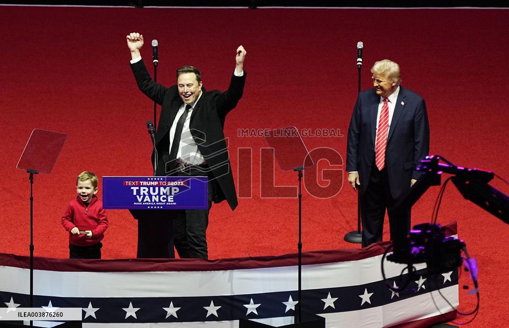 U.S. President-elect Donald Trump at rally