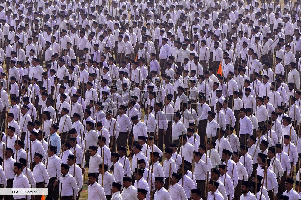 RSS Members Take Part In A Route-March In Ajmer - India