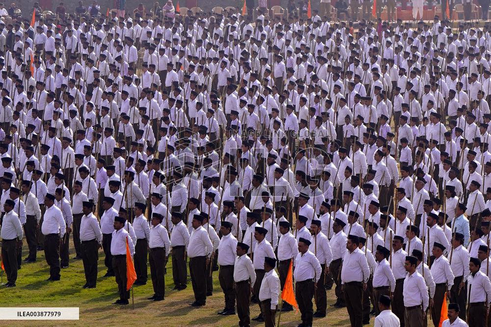 RSS Members Take Part In A Route-March In Ajmer - India