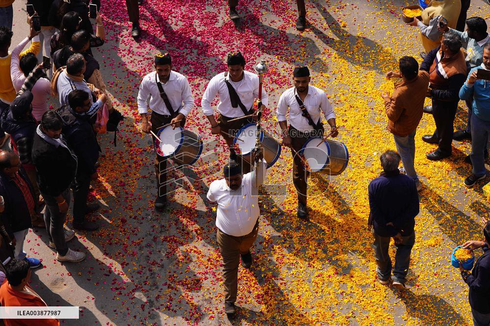 RSS Members Take Part In A Route-March In Ajmer - India
