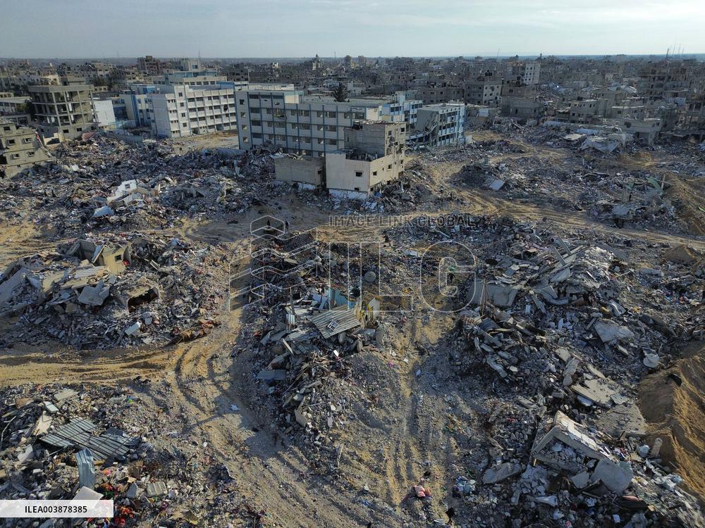 Damaged Houses After Israeli Airstrikes In The Southern Gaza Strip City Of Rafah