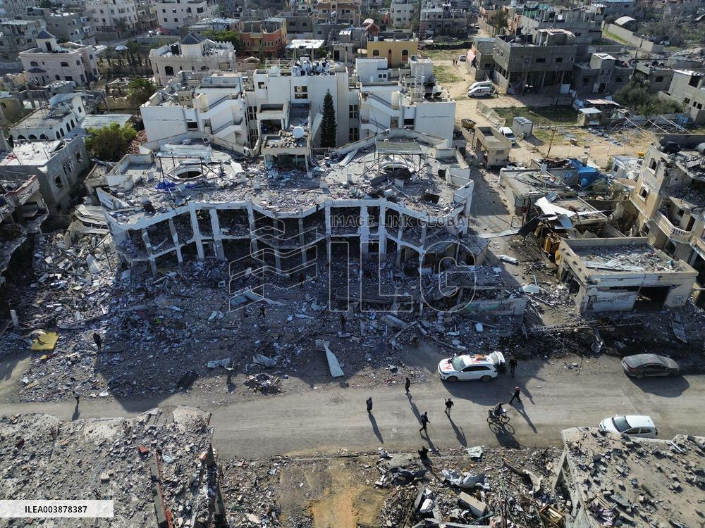 Damaged Houses After Israeli Airstrikes In The Southern Gaza Strip City Of Rafah