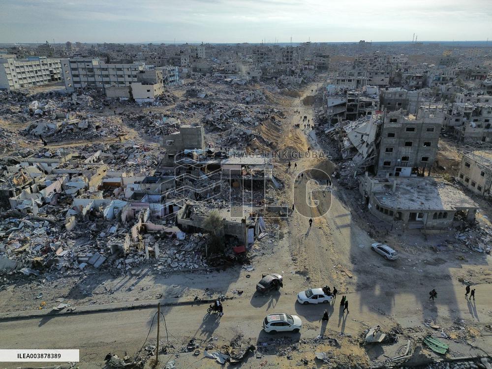 Damaged Houses After Israeli Airstrikes In The Southern Gaza Strip City Of Rafah