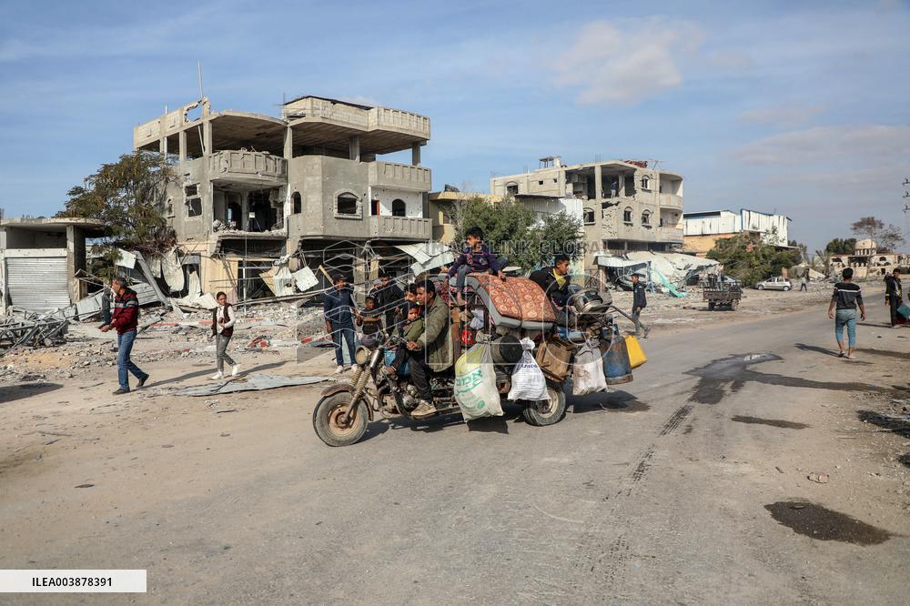 Damaged Houses After Israeli Airstrikes In The Southern Gaza Strip City Of Rafah