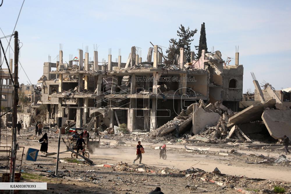 Damaged Houses After Israeli Airstrikes In The Southern Gaza Strip City Of Rafah