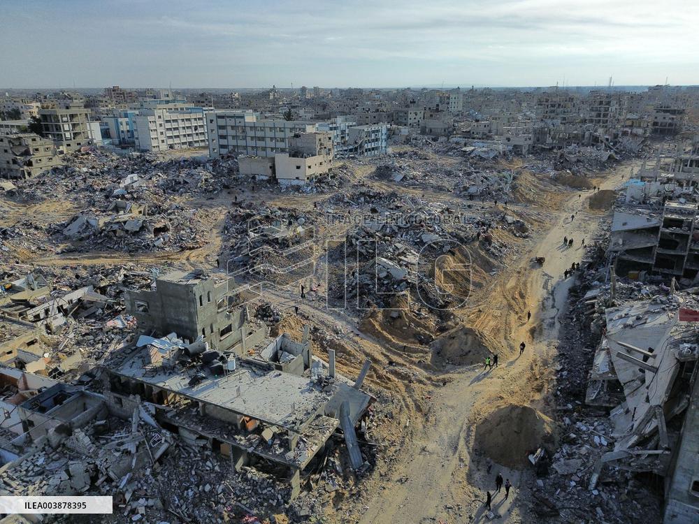 Damaged Houses After Israeli Airstrikes In The Southern Gaza Strip City Of Rafah
