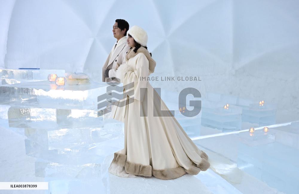 Northern Japan chapel made of ice