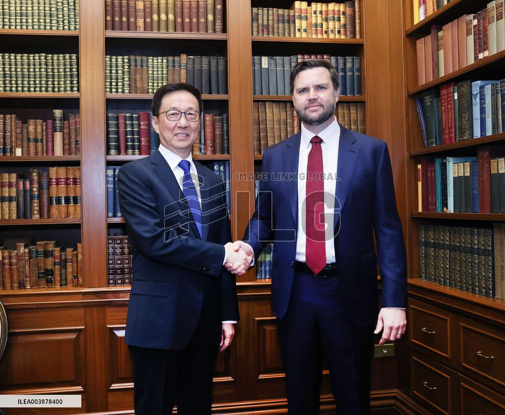 Chinese Vice President Han Zheng Meets With US Vice President-elect J.D. Vance - DC