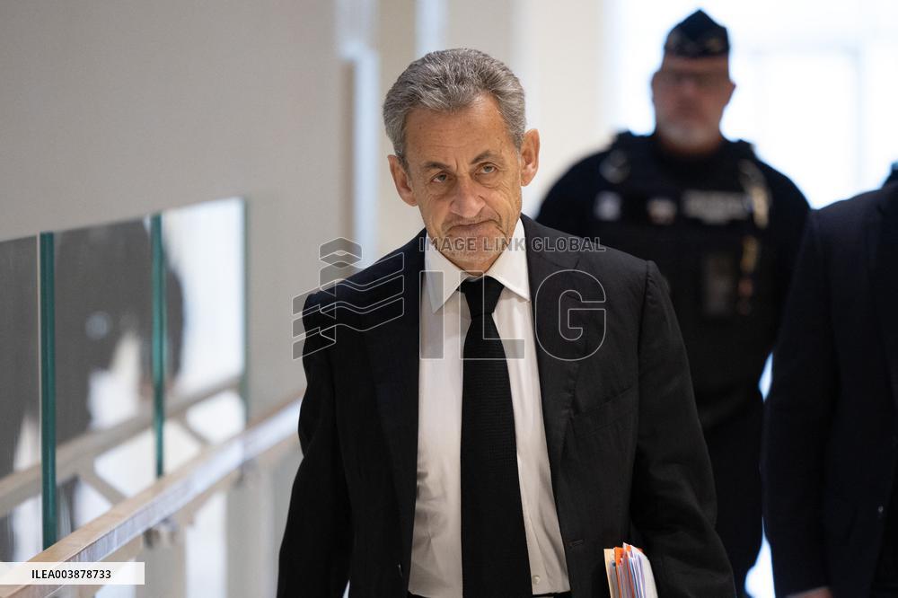 Nicolas Sarkozy trial for illegal campaign financing from Lybia - Paris