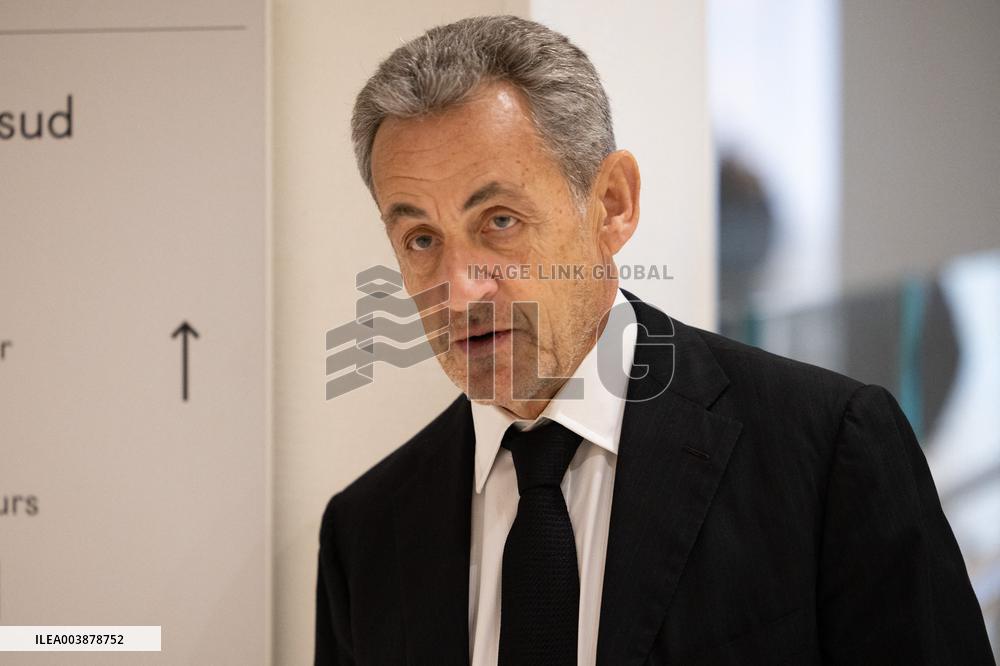 Nicolas Sarkozy trial for illegal campaign financing from Lybia - Paris