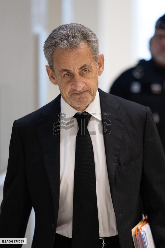 Nicolas Sarkozy trial for illegal campaign financing from Lybia - Paris