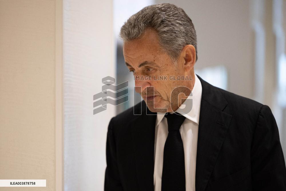 Nicolas Sarkozy trial for illegal campaign financing from Lybia - Paris