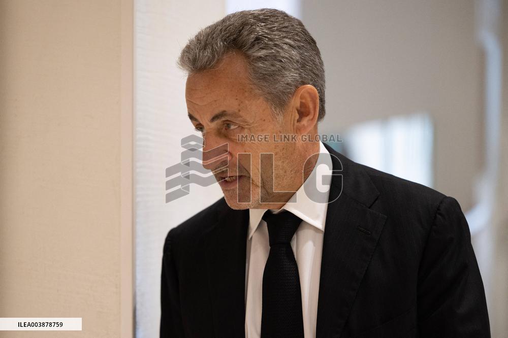 Nicolas Sarkozy trial for illegal campaign financing from Lybia - Paris