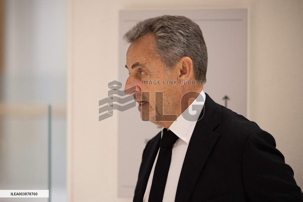 Nicolas Sarkozy trial for illegal campaign financing from Lybia - Paris