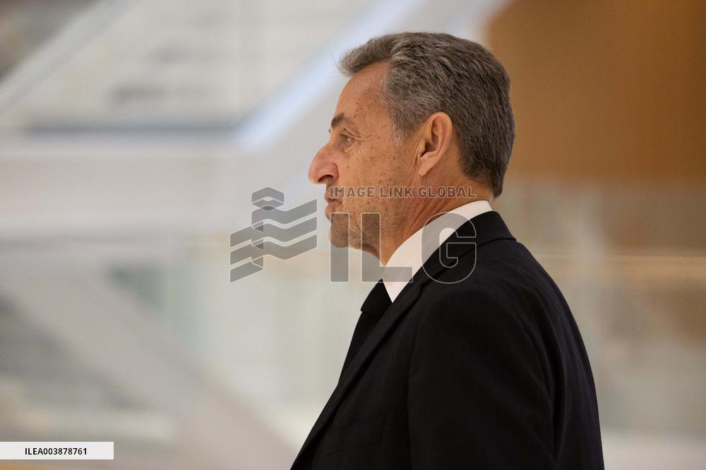 Nicolas Sarkozy trial for illegal campaign financing from Lybia - Paris