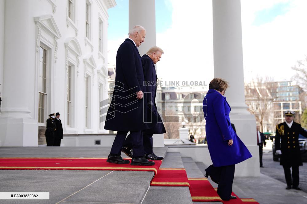 Joe Biden And Donald Trump Exit White House At Trump’s Inauguration