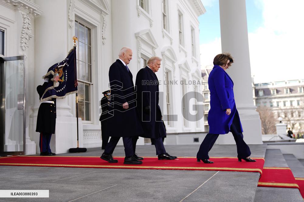 Joe Biden And Donald Trump Exit White House At Trump’s Inauguration
