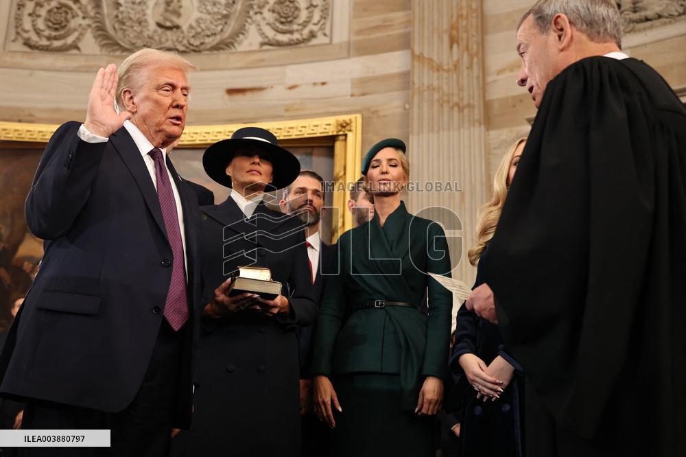 Trump and Vance Swearing-In at the US Capitol - DC