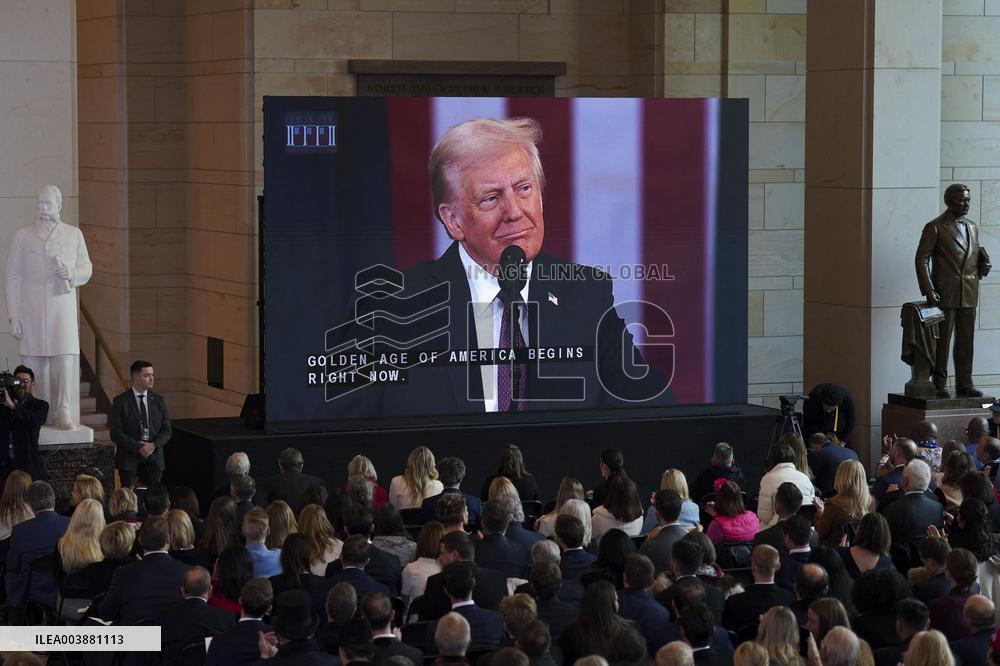 President Donald Trump Speaks After Being Sworn In - DC