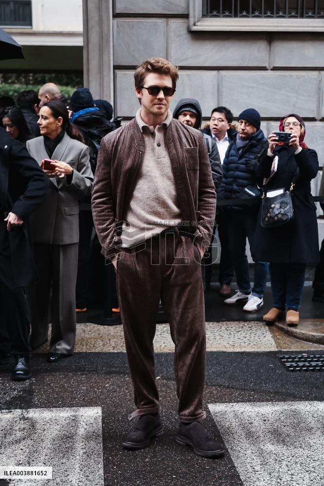 MFW - Giorgio Armani Arrivals - Milan