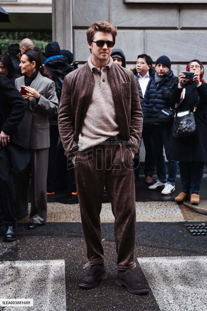 MFW - Giorgio Armani Arrivals - Milan