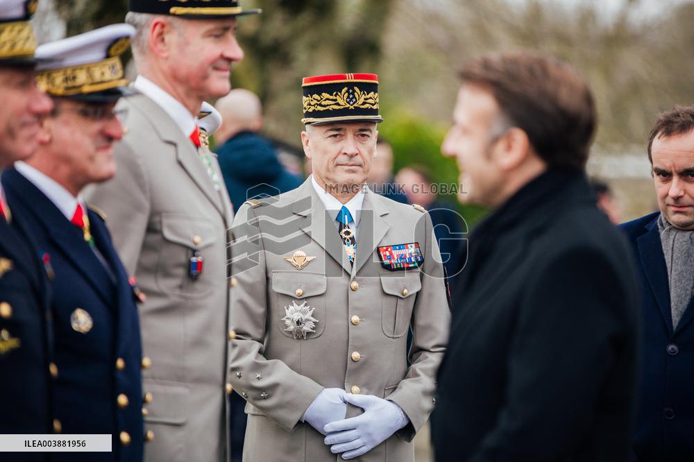 President Macron Presents Wishes To French Armies - France