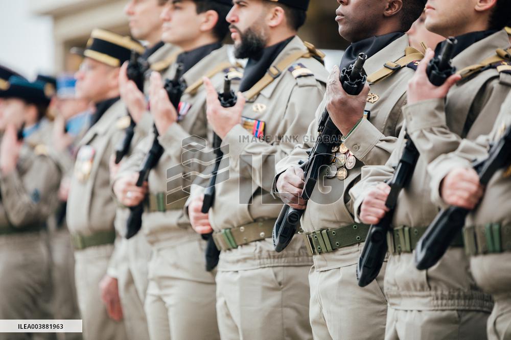President Macron Presents Wishes To French Armies - France