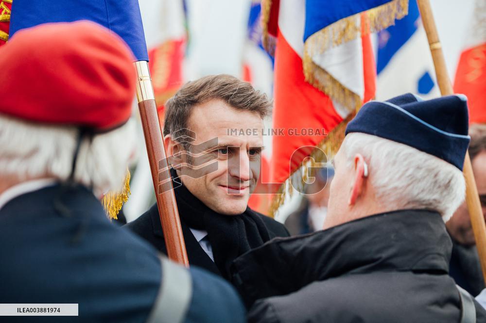 President Macron Presents Wishes To French Armies - France