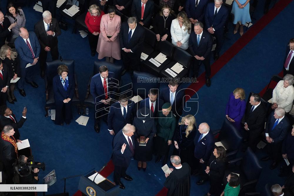 Trump and Vance Swearing-In at the US Capitol - DC