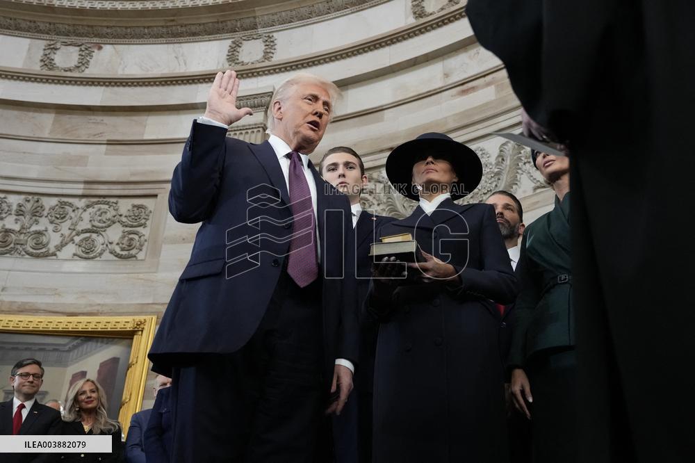 Trump and Vance Swearing-In at the US Capitol - DC