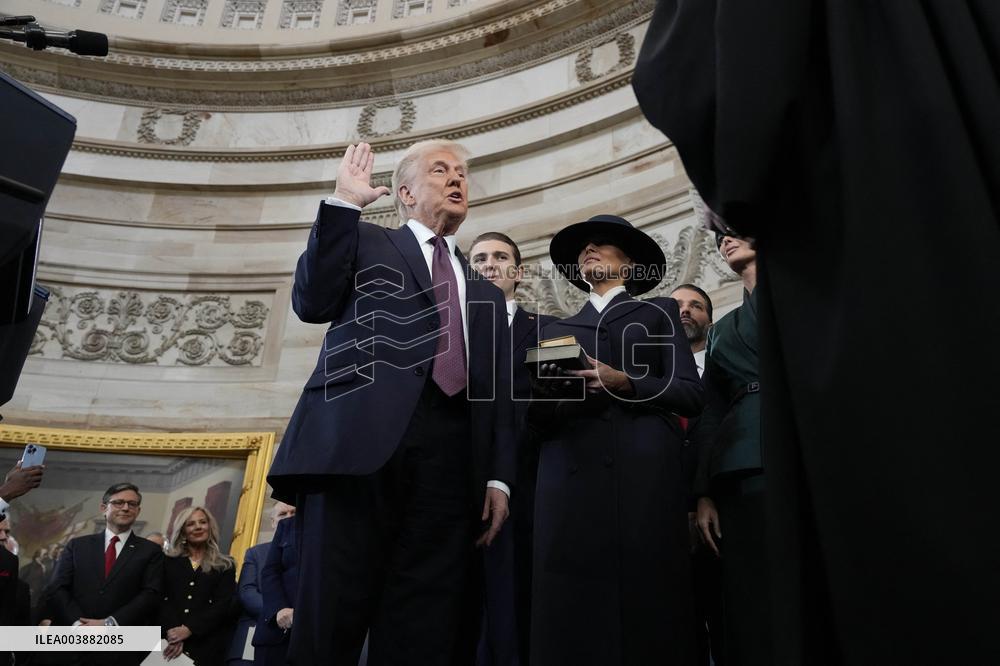 Trump and Vance Swearing-In at the US Capitol - DC