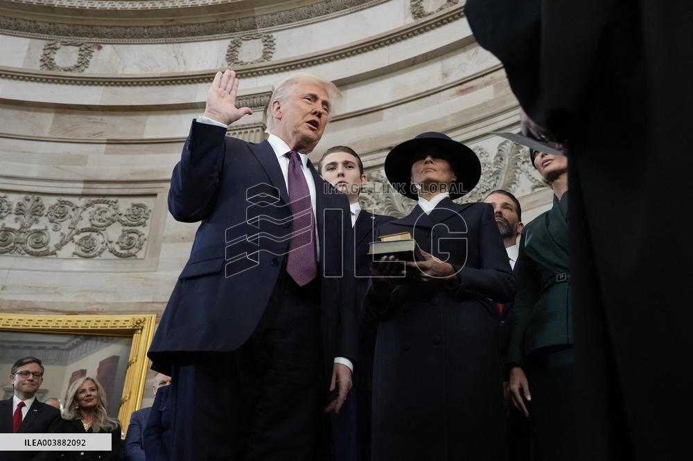 Trump and Vance Swearing-In at the US Capitol - DC