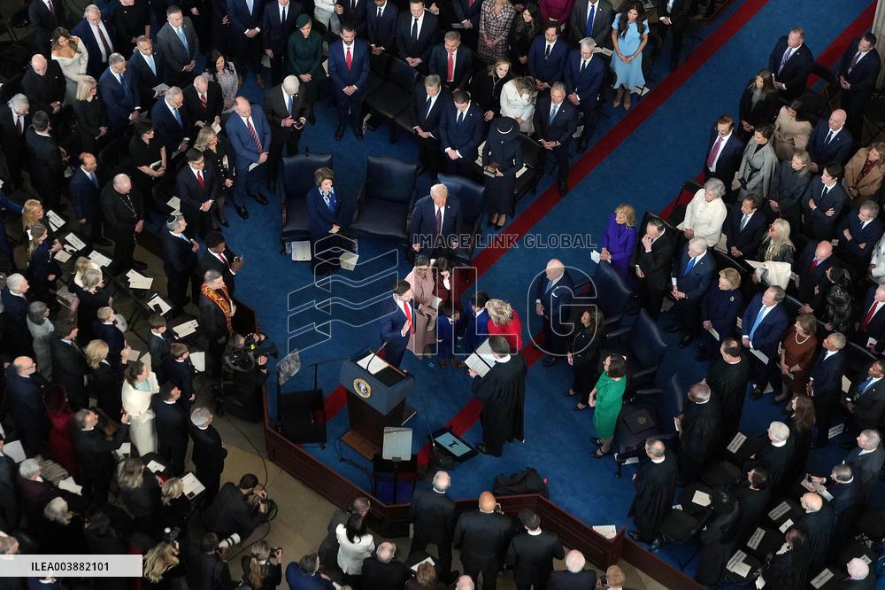 Trump and Vance Swearing-In at the US Capitol - DC