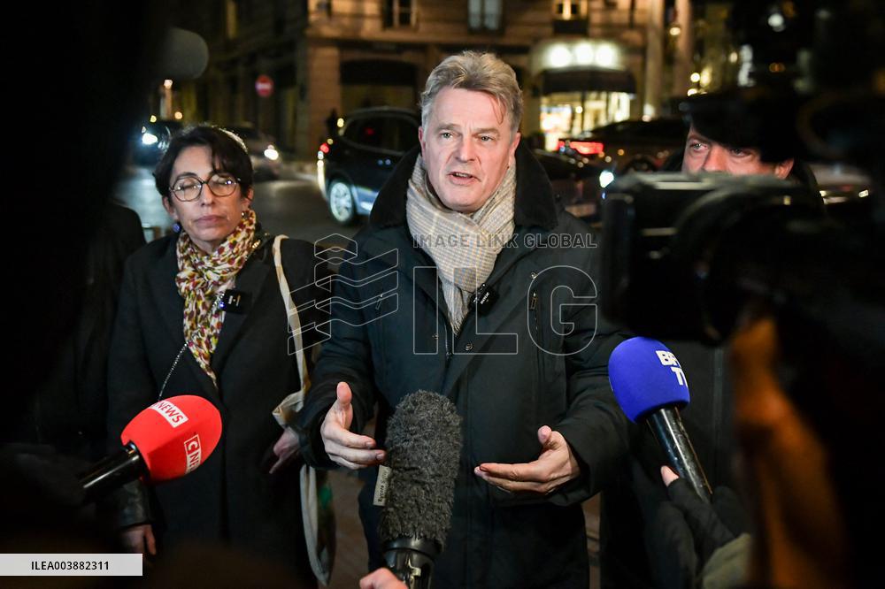 Fabien Roussel meets Interior Minister Bruno Retailleau in Paris FA