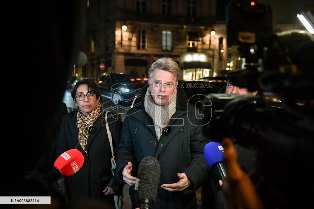 Fabien Roussel meets Interior Minister Bruno Retailleau in Paris FA