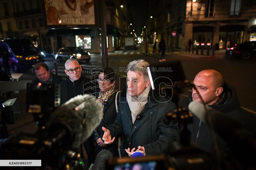 Fabien Roussel meets Interior Minister Bruno Retailleau in Paris FA
