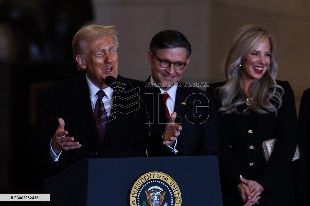 President Trump And VP JD Vance Speeches At Emancipation Hall - USA