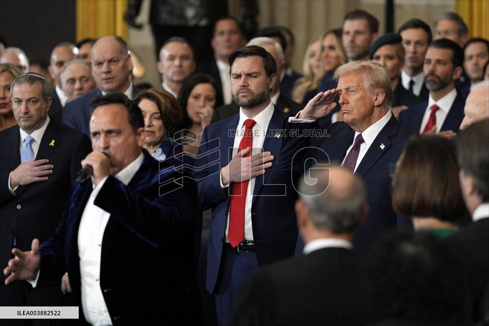Christopher Macchio Performs National Anthem At Trump Inauguration - DC