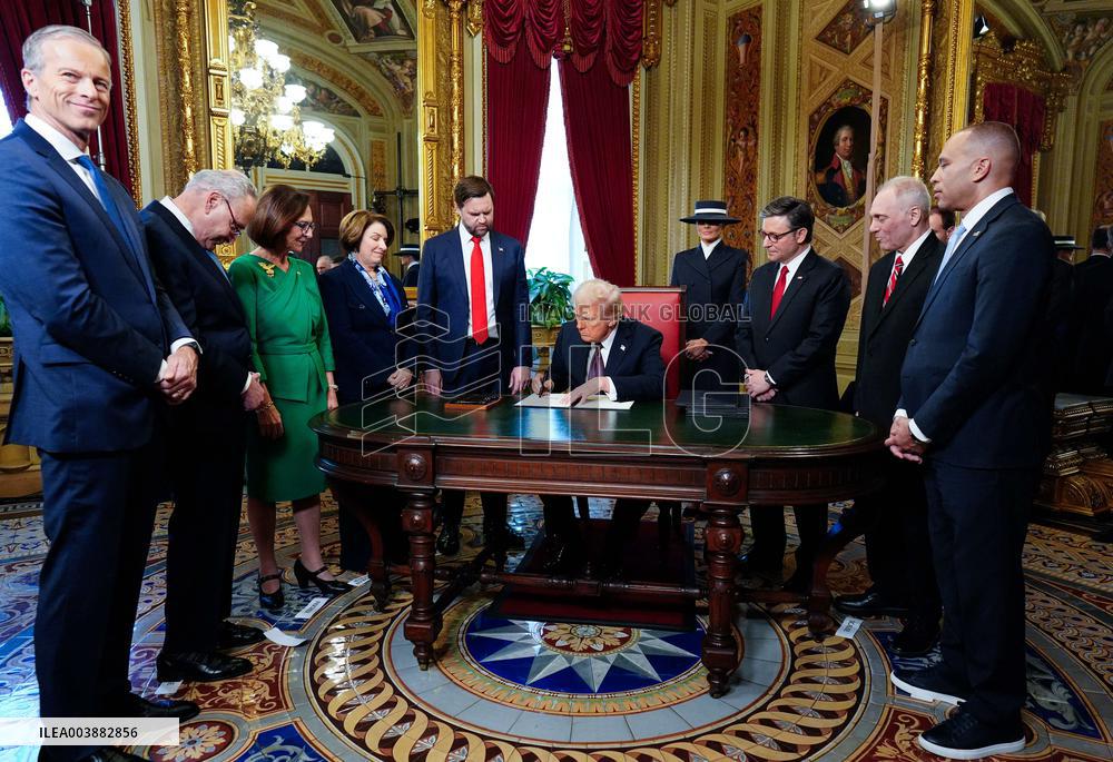 Donald Trump At Signing Ceremony - USA