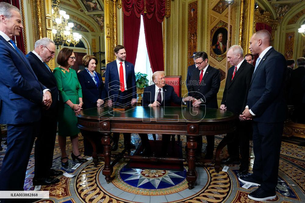 Donald Trump At Signing Ceremony - USA