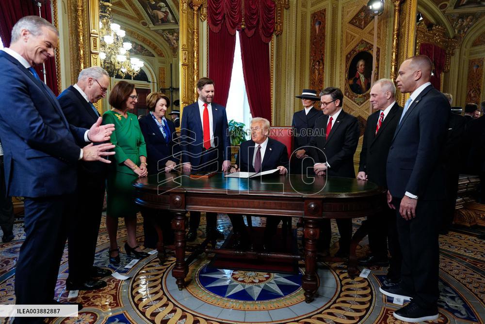 Donald Trump At Signing Ceremony - USA