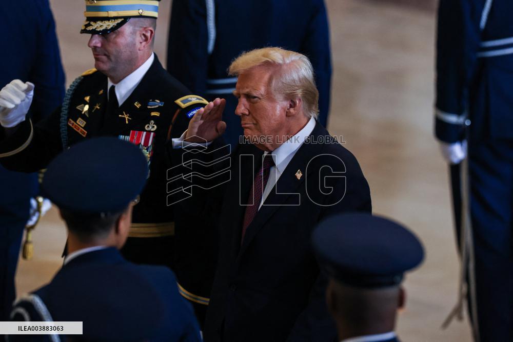 President Trump Reviews Troops - USA
