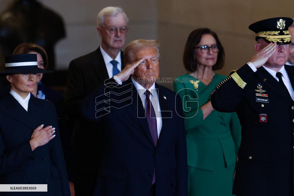 President Trump Reviews Troops - USA